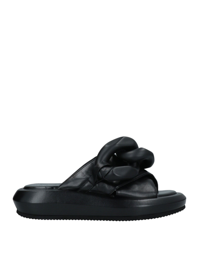 Shop Emanuélle Vee Woman Sandals Black Size 7 Soft Leather