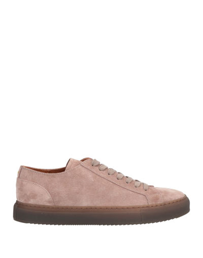 Shop Doucal's Man Sneakers Pastel Pink Size 8 Soft Leather
