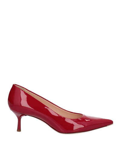 Shop Agl Attilio Giusti Leombruni Agl Woman Pumps Red Size 6.5 Soft Leather