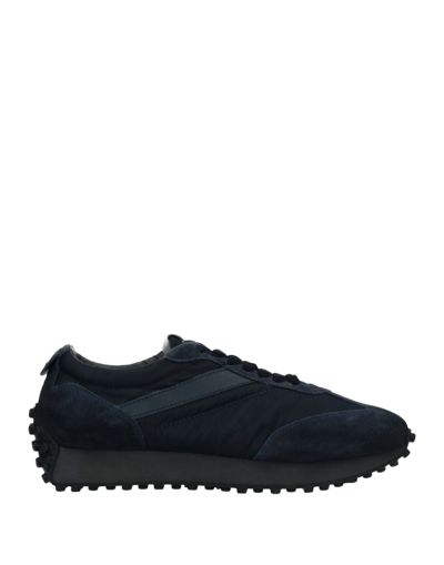 Shop Doucal's Man Sneakers Blue Size 12 Soft Leather, Textile Fibers