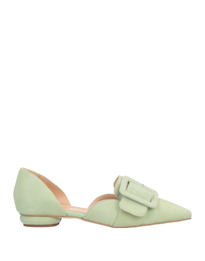 Shop Formentini Woman Ballet Flats Light Green Size 8 Soft Leather