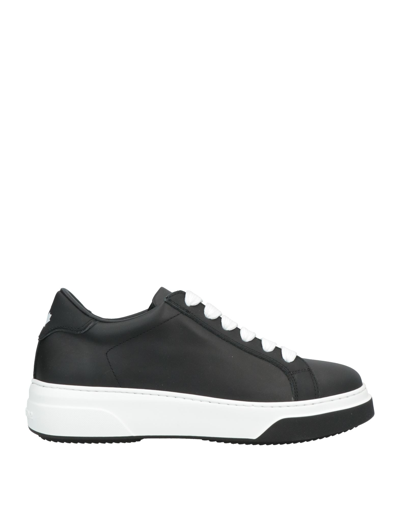 Shop Dsquared2 Woman Sneakers Black Size 6 Calfskin