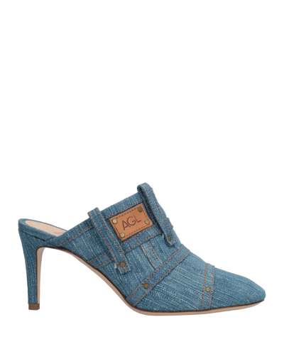 Shop Agl Attilio Giusti Leombruni Agl Woman Mules & Clogs Blue Size 7 Textile Fibers