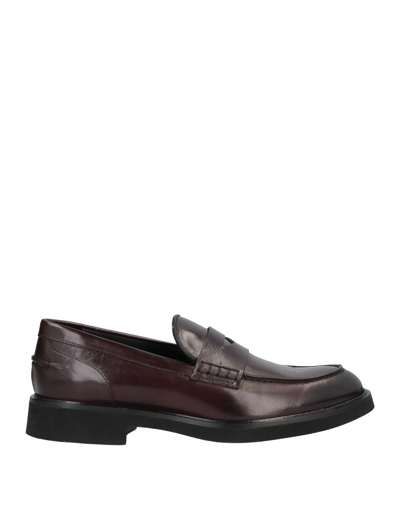 Shop Doucal's Loafers In Maroon