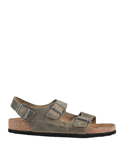 Shop Birkenstock Man Sandals Military Green Size 9 Soft Leather