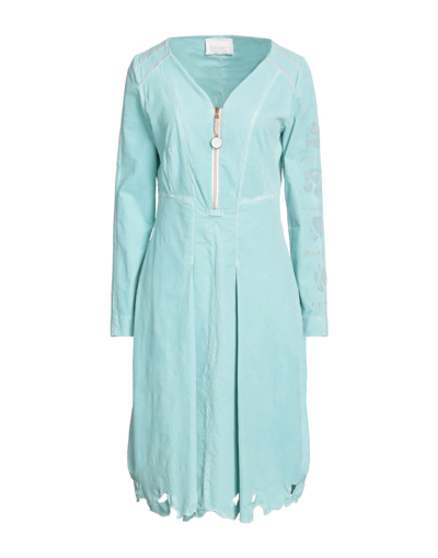 Shop Elisa Cavaletti By Daniela Dallavalle Woman Midi Dress Sky Blue Size 6 Cotton, Elastane