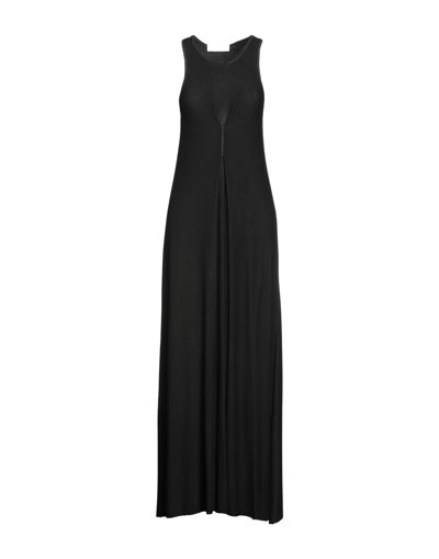 Shop Un-namable Woman Long Dress Black Size 8 Cotton, Elastane