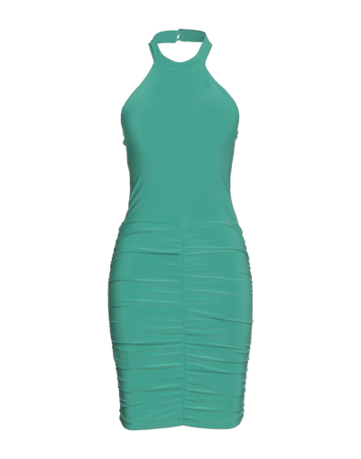 Shop Marc Ellis Woman Mini Dress Green Size M Polyester, Elastic Fibres