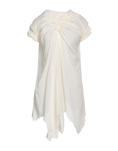 Shop Aganovich Woman Mini Dress White Size 6 Cotton