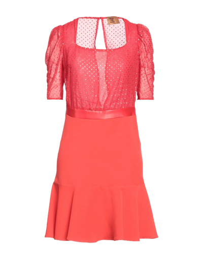 Shop Alessia Santi Woman Mini Dress Red Size 6 Polyester, Elastane