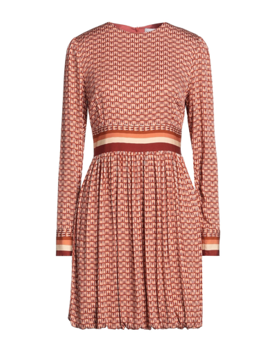Shop Skills & Genes Woman Mini Dress Brick Red Size 6 Viscose