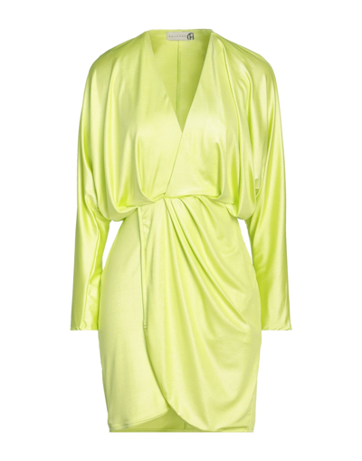 Shop Haveone Woman Short Dress Acid Green Size Xs Polyester, Elastane