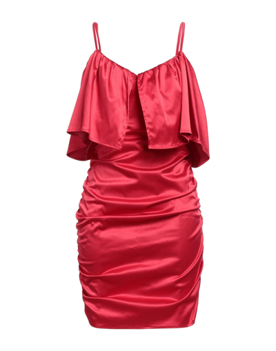 Shop Haveone Woman Mini Dress Red Size M Polyester, Cotton, Elastane