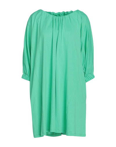 Shop Alysi Woman Mini Dress Green Size 4 Cotton