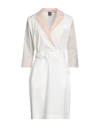 Shop Lorena Antoniazzi Woman Midi Dress Ivory Size 6 Cotton, Elastane, Viscose, Polyester In White