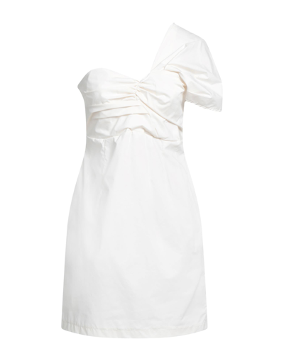 Shop Haveone Woman Mini Dress Ivory Size S Cotton In White
