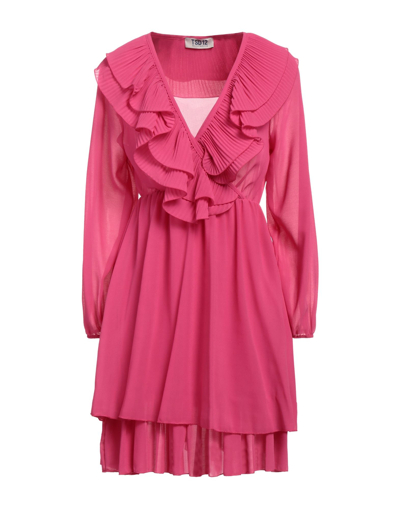 Shop Tsd12 Woman Mini Dress Fuchsia Size Onesize Polyester In Pink