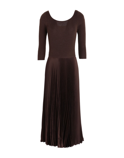 Shop Polo Ralph Lauren Midi Dresses In Dark Brown