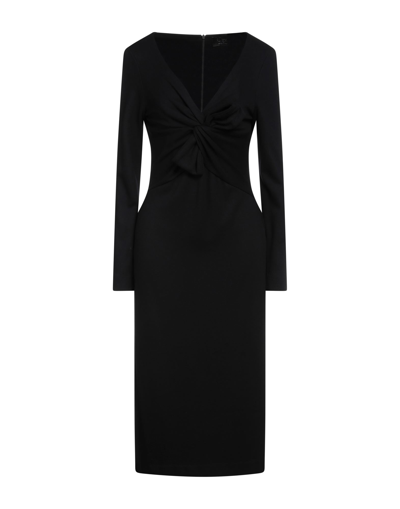Shop Clips Woman Midi Dress Black Size 8 Viscose, Elastane