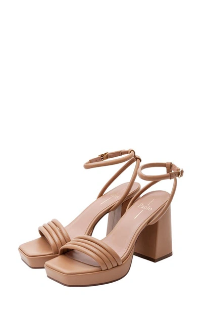 Linea Paolo Eve Ankle Strap Platform Sandal In Desert
