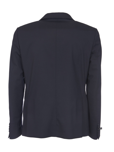 Shop Daniele Alessandrini Classic Buttoned Plain Blazer In Blue