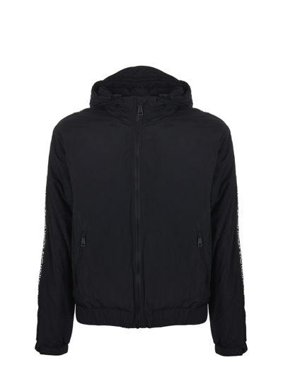 Shop Versace Jeans Couture Jacket In Nylon In Nero