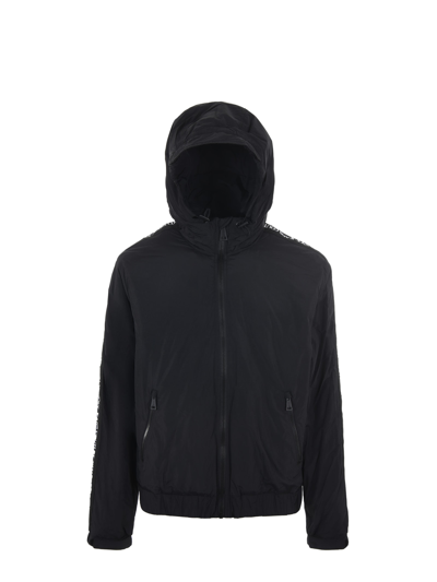 Shop Versace Jeans Couture Jacket In Nylon In Nero