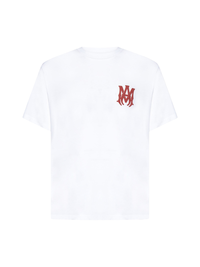 Shop Amiri T-shirt In White Red