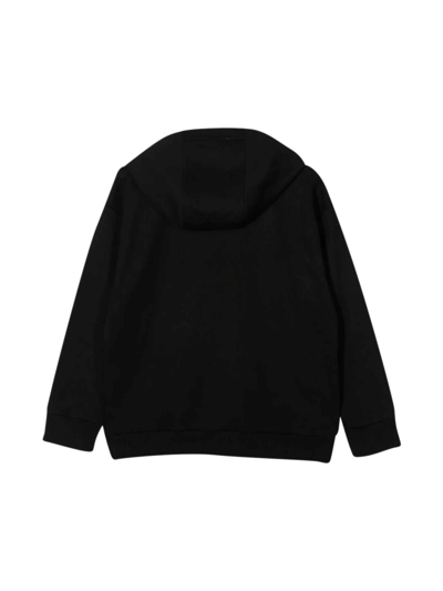 Shop Versace Black Sweatshirt Unisex Kids In Nero/bianco