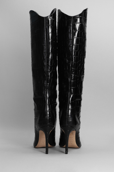 Schutz Maryana High Heels Boots In Black Leather In Black