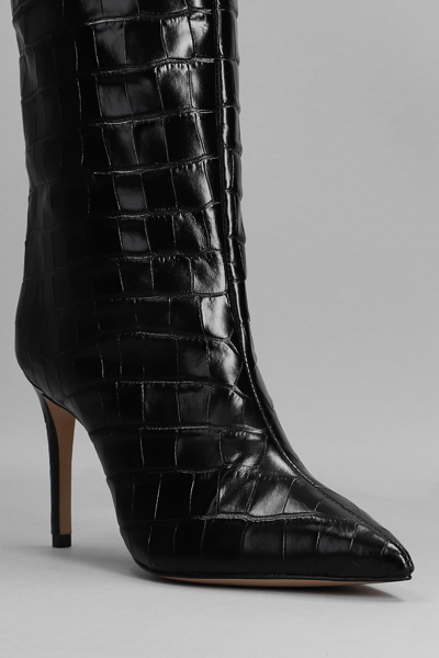 Schutz Maryana High Heels Boots In Black Leather In Black