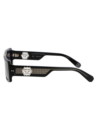 Shop Philipp Plein Sunshine Plein Positano Sunglasses In 0700 Black