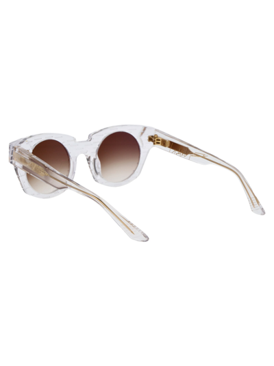 Shop Yohji Yamamoto Slook 003 Sunglasses In M002 Pure Crystal/japan Gold