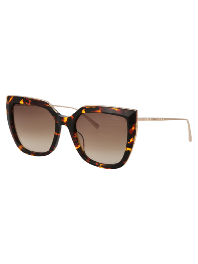 Shop Chopard Sch319m Sunglasses In 0745 Havana