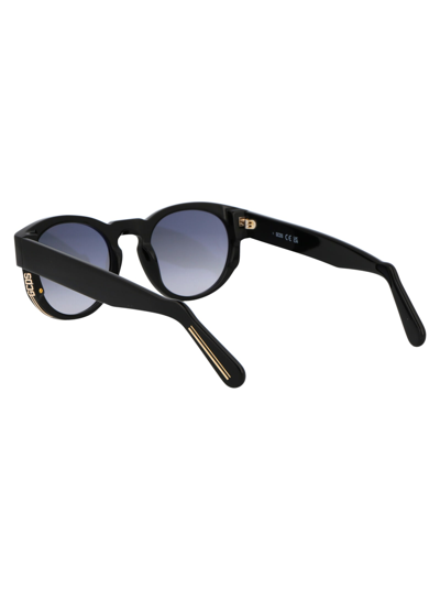Shop Gcds Gd0011 Sunglasses In 01b Black
