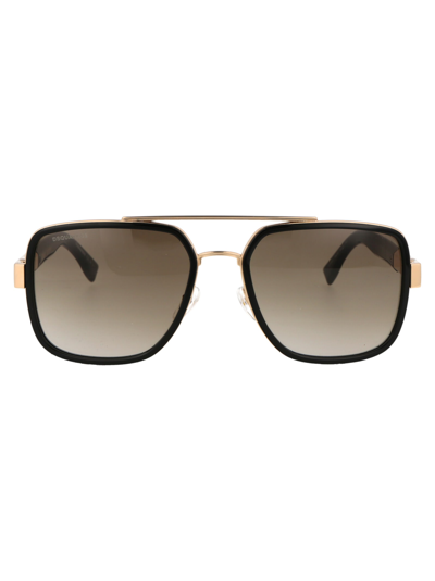 Dsquared2 D2 0060/s Sunglasses In Rhlha Gold Black | ModeSens
