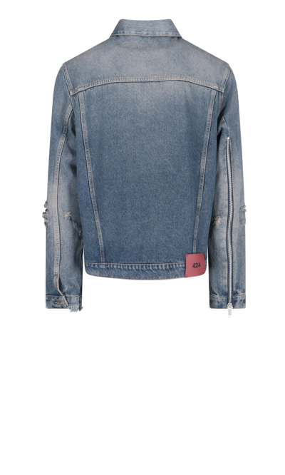 Shop Fourtwofour On Fairfax Jacket In Light Blue