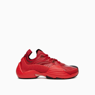 Lanvin Red Flash-x Sneakers In Lipstick