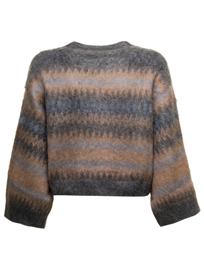 Shop Brunello Cucinelli Nordic  Wool And Mohair  Sweater  Woman In Multicolor