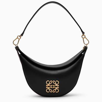 Shop Loewe Luna Black Leather Shoulder Bag