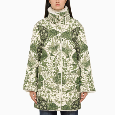 Shop Etro Reversible Padded Jacket In Green