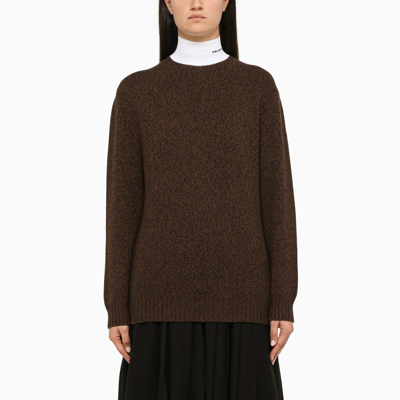 Shop Prada Coffee-coloured Wool And Cashmere Turtleneck In Brown