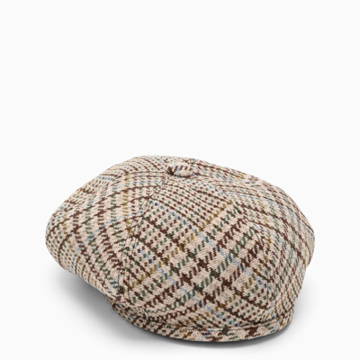 Shop Miu Miu Multi-coloured Wool Hat In Brown