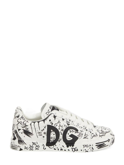 Shop Dolce E Gabbana Women's  White Other Materials Sneakers