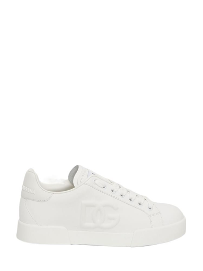 Shop Dolce E Gabbana Women's  White Other Materials Sneakers