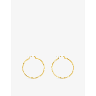 Shop Anna + Nina Solstice 14ct Yellow Gold-plated Brass Hoop Earrings In Goldplated