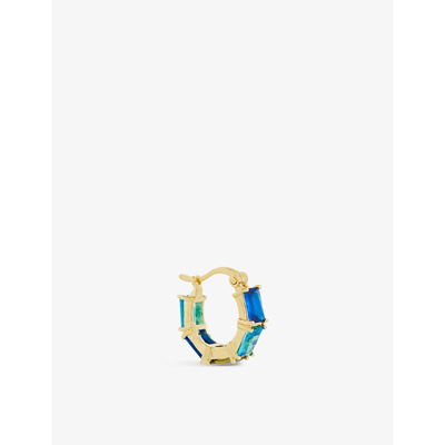 Shop Anna + Nina Single Waterfall 14ct Gold-plated Sterling-silver Earring In Multicolor