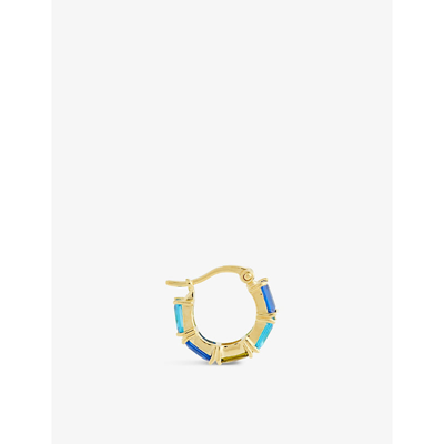 Shop Anna + Nina Single Waterfall 14ct Gold-plated Sterling-silver Earring In Multicolor