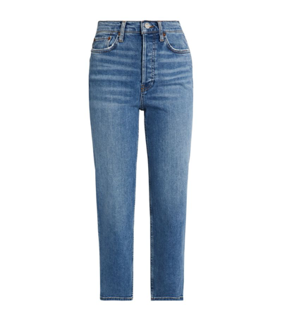 Shop Re/done Straight-leg Stove Pipe Jeans In Blue