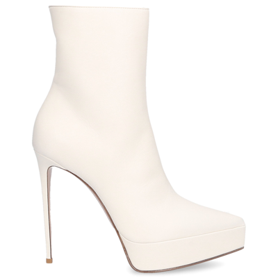Shop Le Silla Ankle Boots Uma 140 Nappa Leather In White